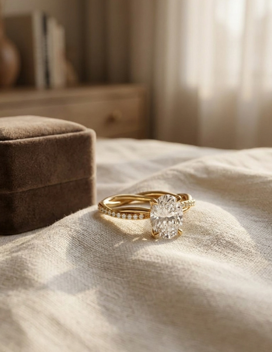 Anillo de compromiso de oro 18 k Amore Mio zirconia cúbica