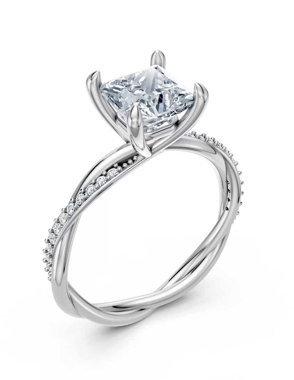 Anillo de compromiso de oro 9 k 5
