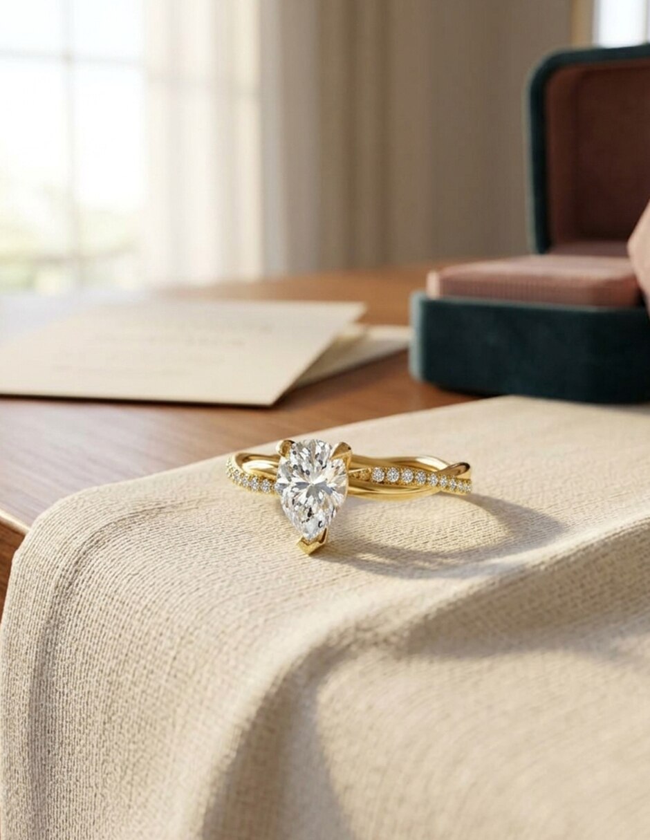 Anillo de compromiso de oro 18 k Amore Mio zirconia cúbica