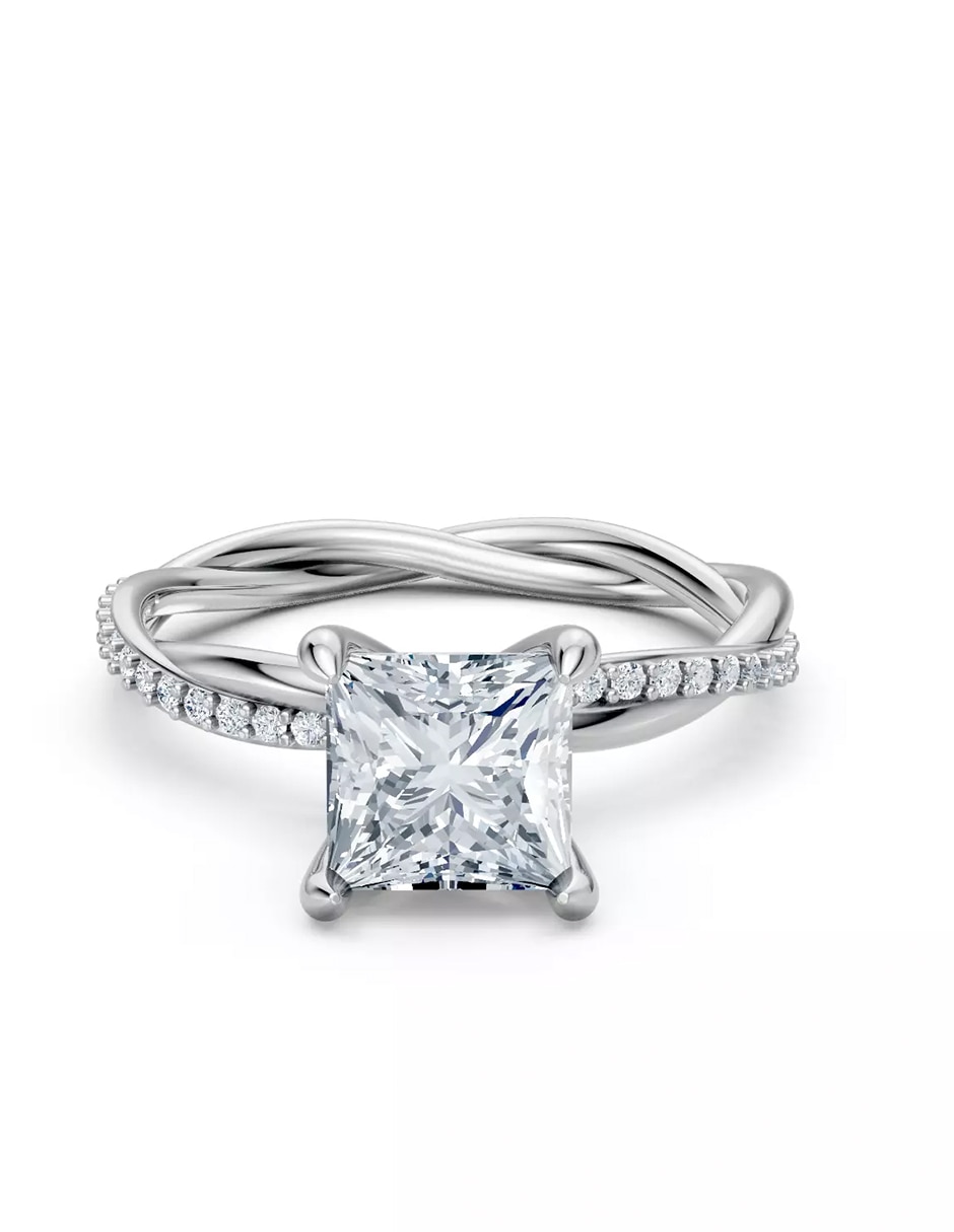 Anillo de compromiso de Oro 14 k zirconia cúbica Anillo de compromiso de Oro 14 k zirconia cúbica