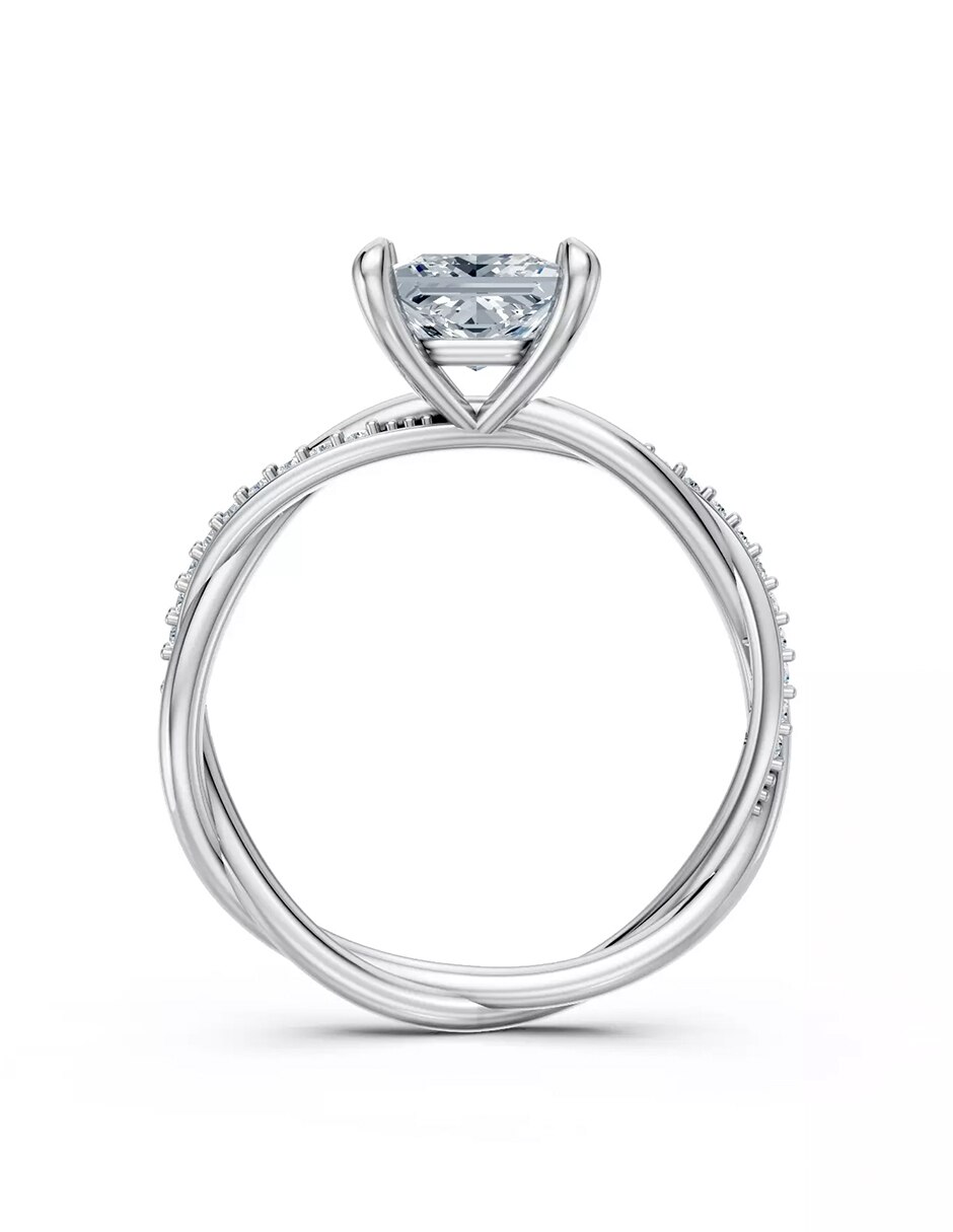 Anillo de compromiso de oro 14 k 2