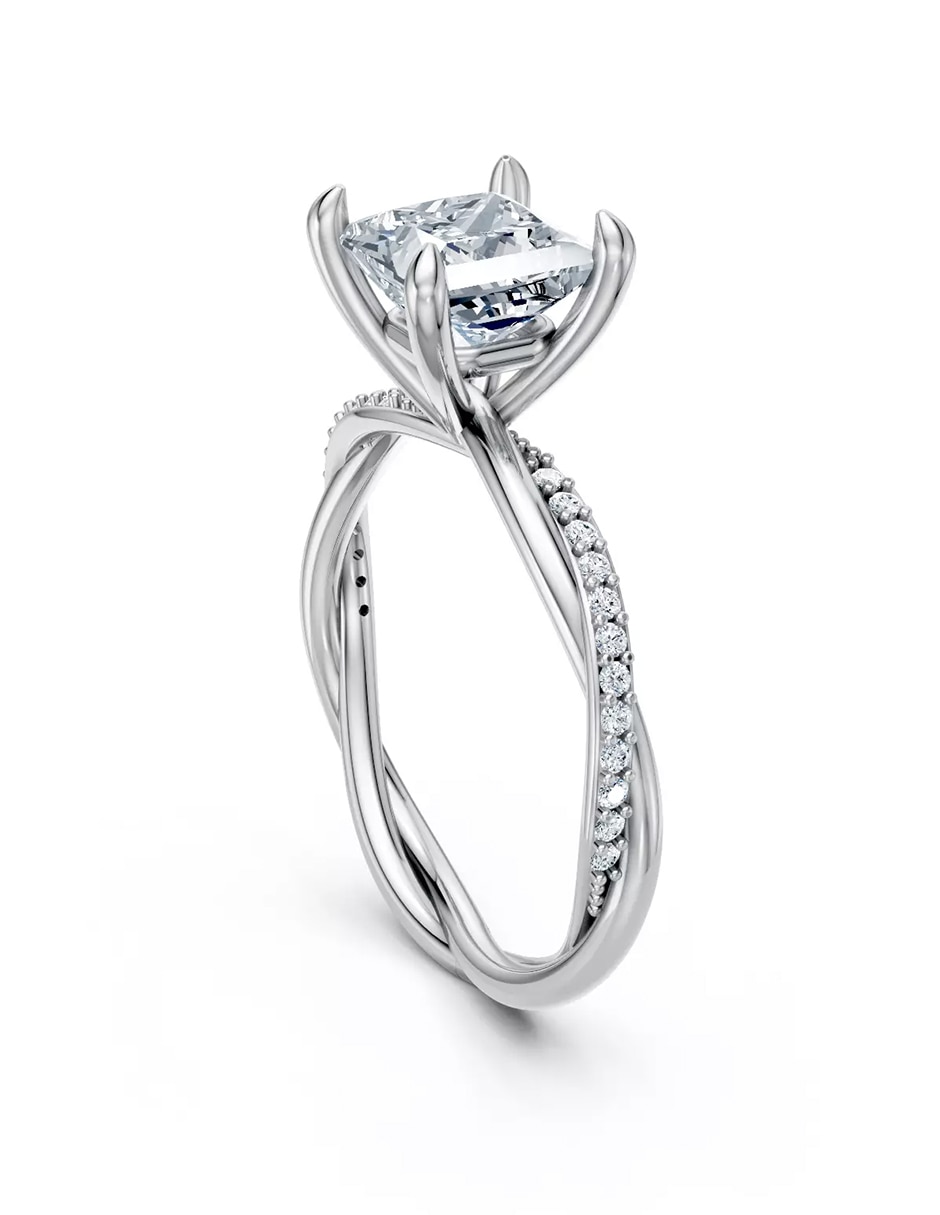 Anillo de compromiso de oro 14 k 4
