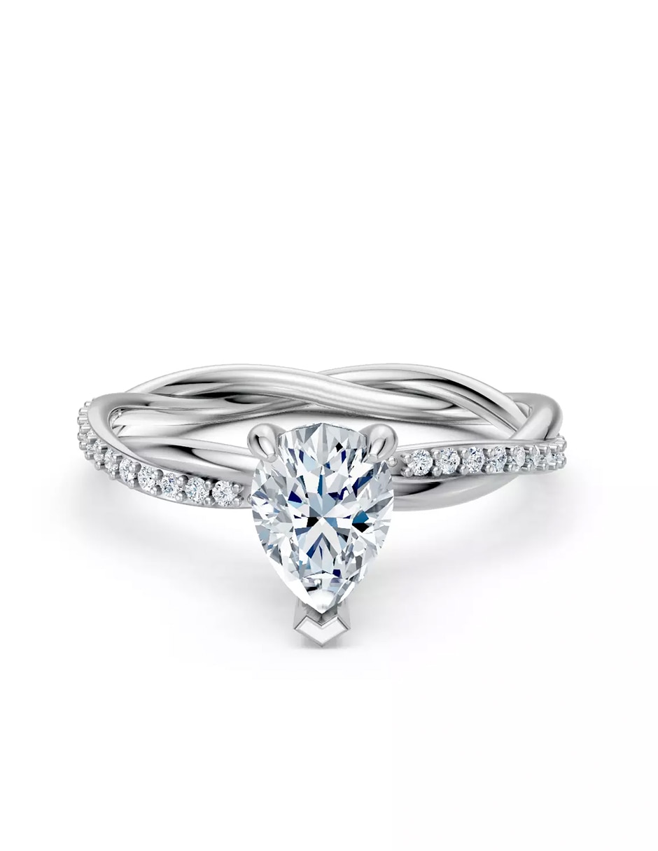 Anillo de compromiso de Oro 14 k zirconia cúbica Anillo de compromiso de Oro 14 k zirconia cúbica