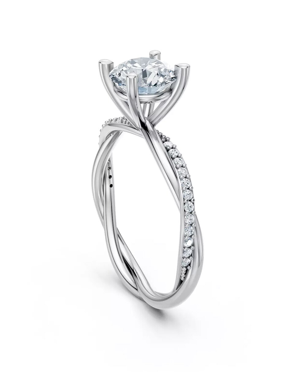 Anillo de compromiso de oro 14 k 4