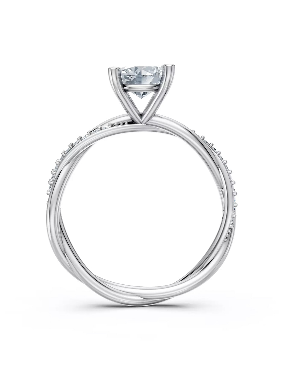 Anillo de compromiso de Oro 18 k zirconia cúbica 2