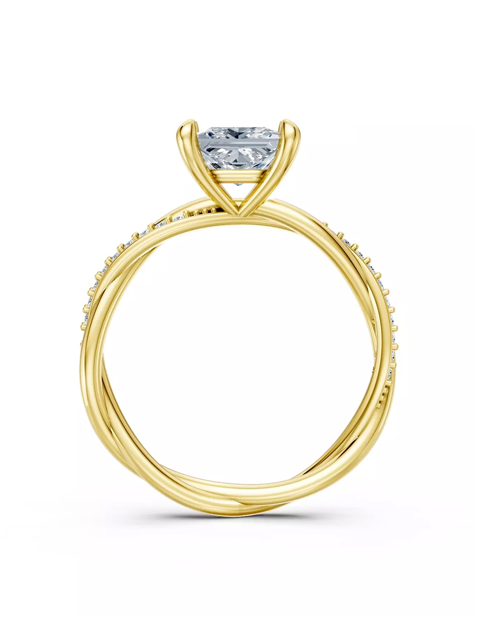 Anillo de compromiso de Oro 18 k zirconia cúbica 2