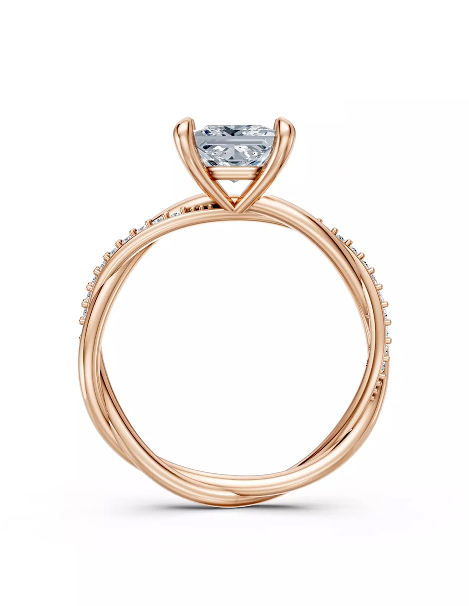 Anillo de compromiso de Oro 18 k zirconia cúbica 2