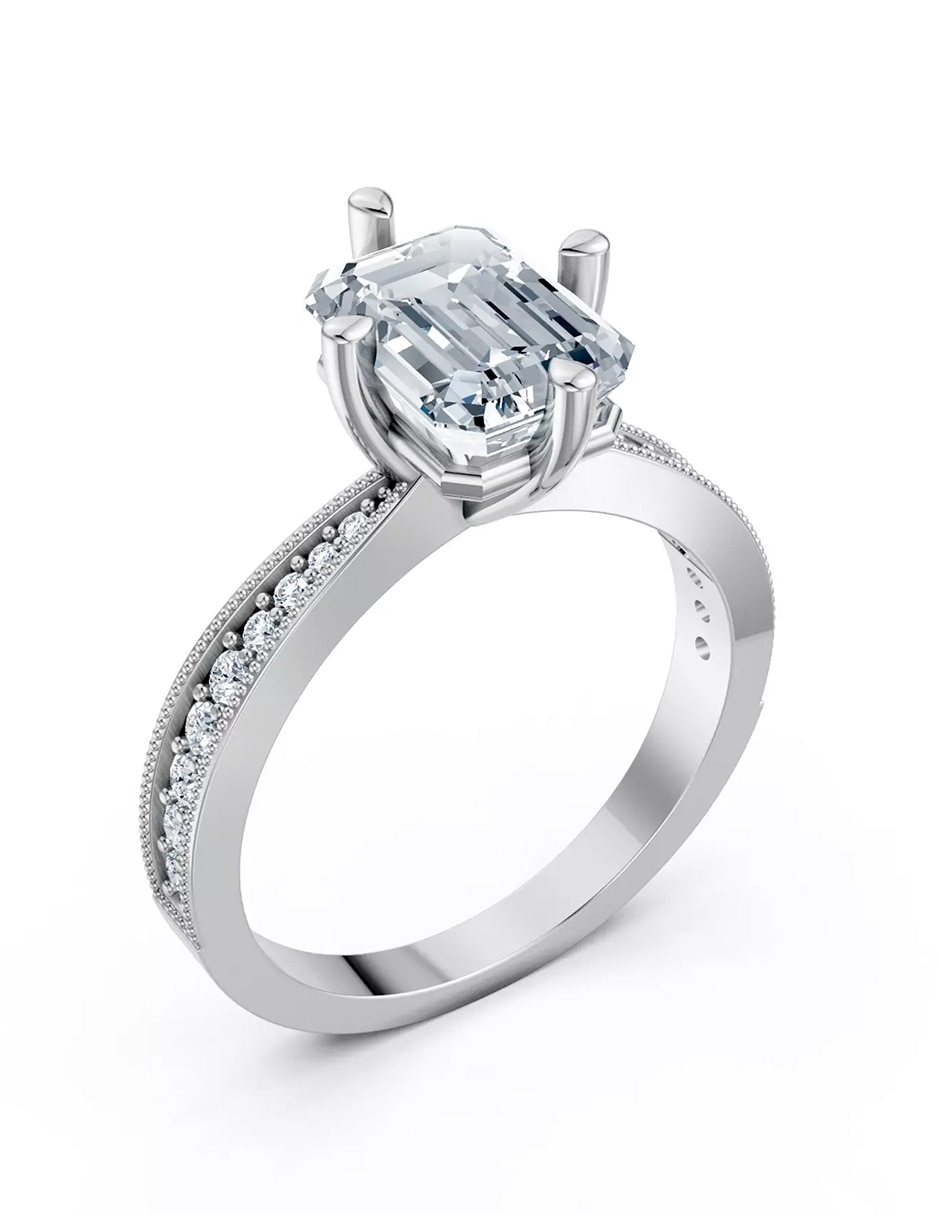 Anillo de compromiso de Oro 9 k zirconia cúbica 5
