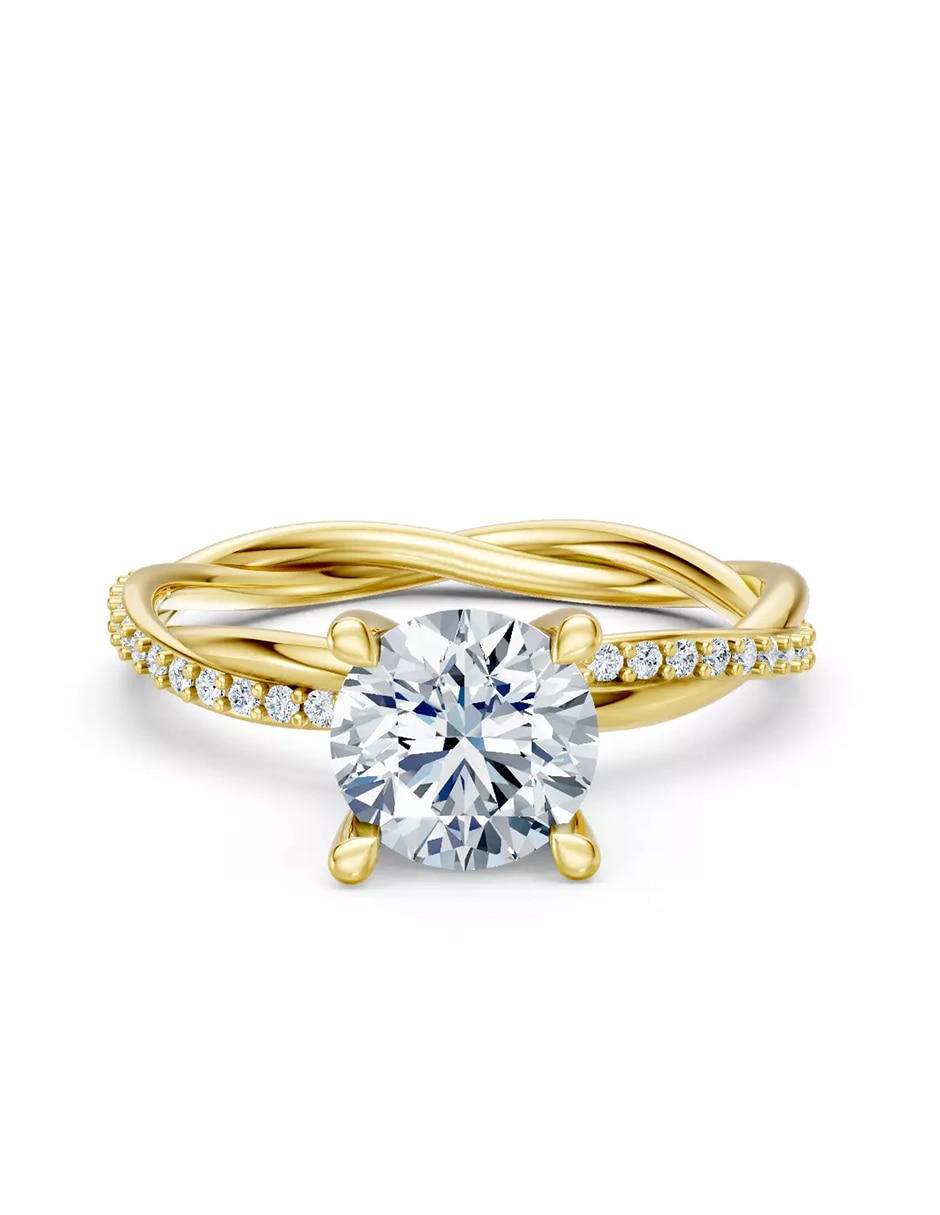 Anillo de compromiso de oro 18 k Amore Mio zirconia cúbica
