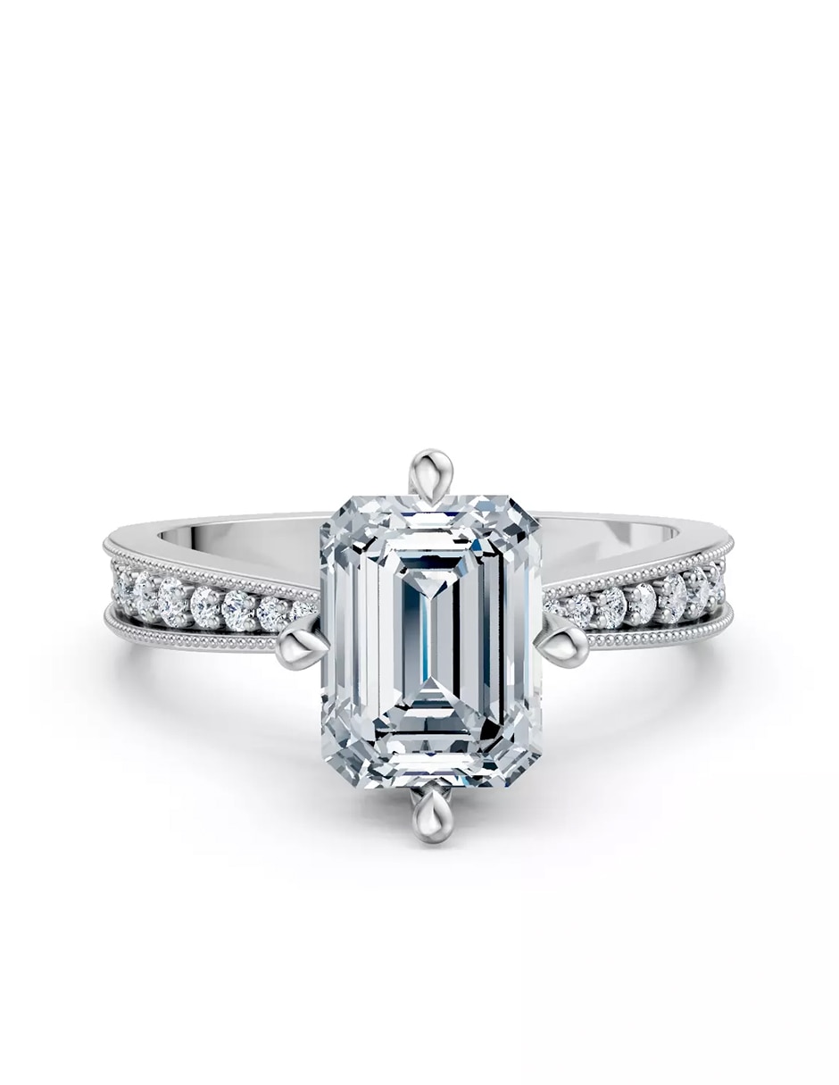 Anillo de compromiso de Oro 18 k zirconia cúbica Anillo de compromiso de Oro 18 k zirconia cúbica