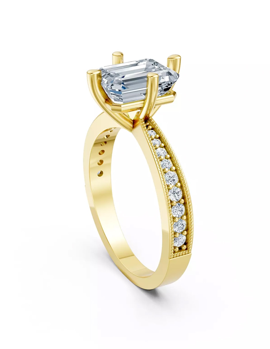 Anillo de compromiso de oro 9 k Amore Mio zirconia cúbica