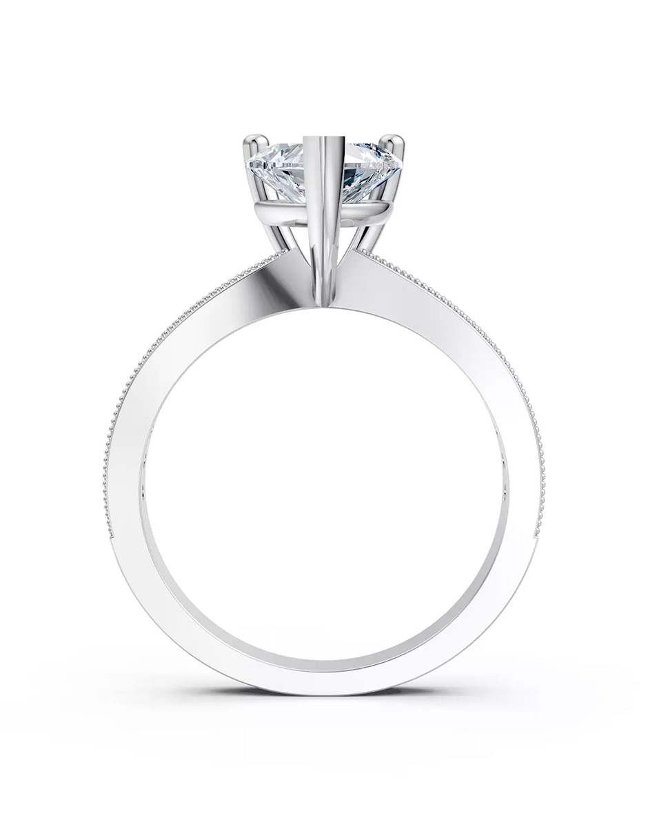 Anillo de compromiso de oro 9 k zirconia cúbica 2