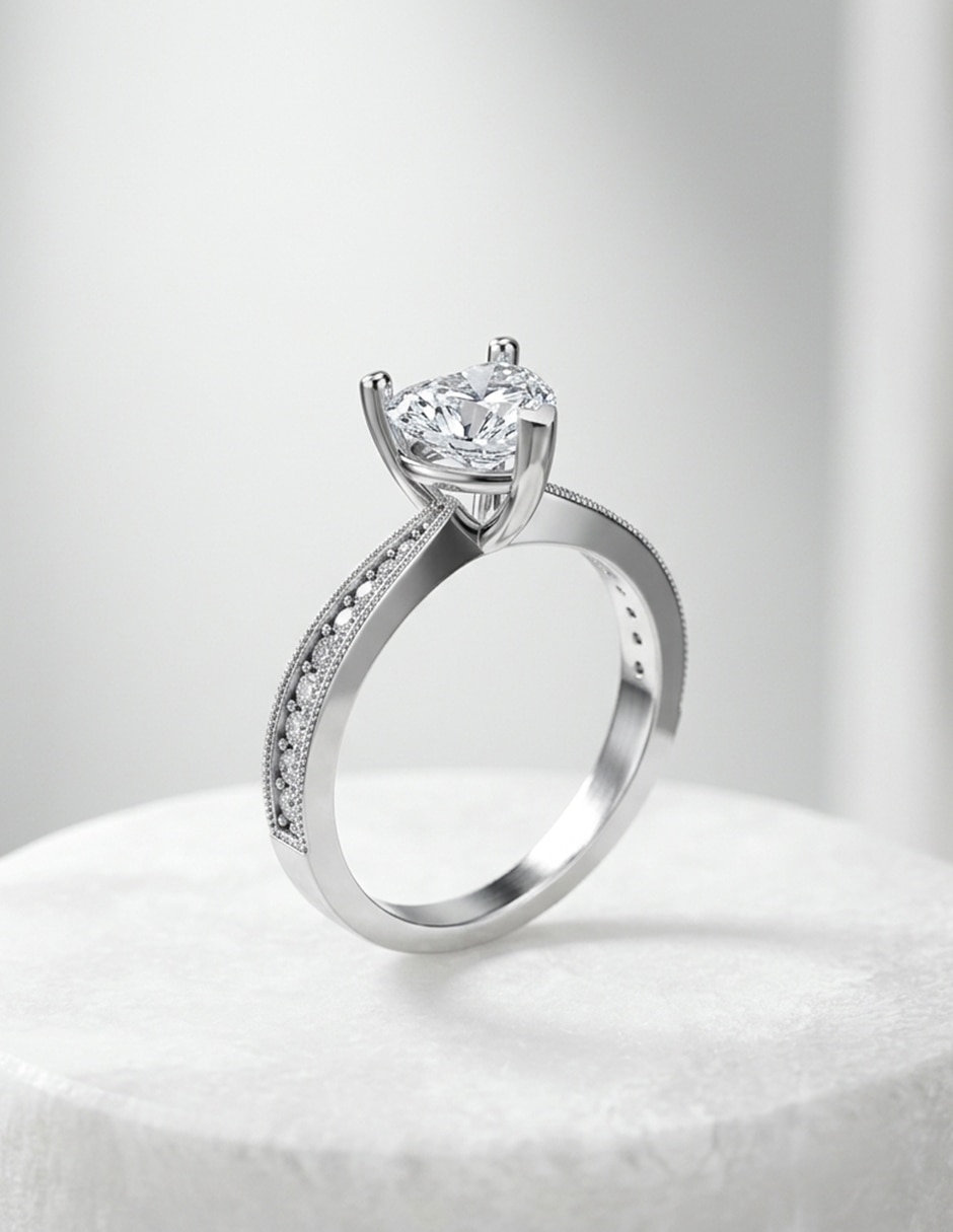Anillo de compromiso de oro 9 k zirconia cúbica 7