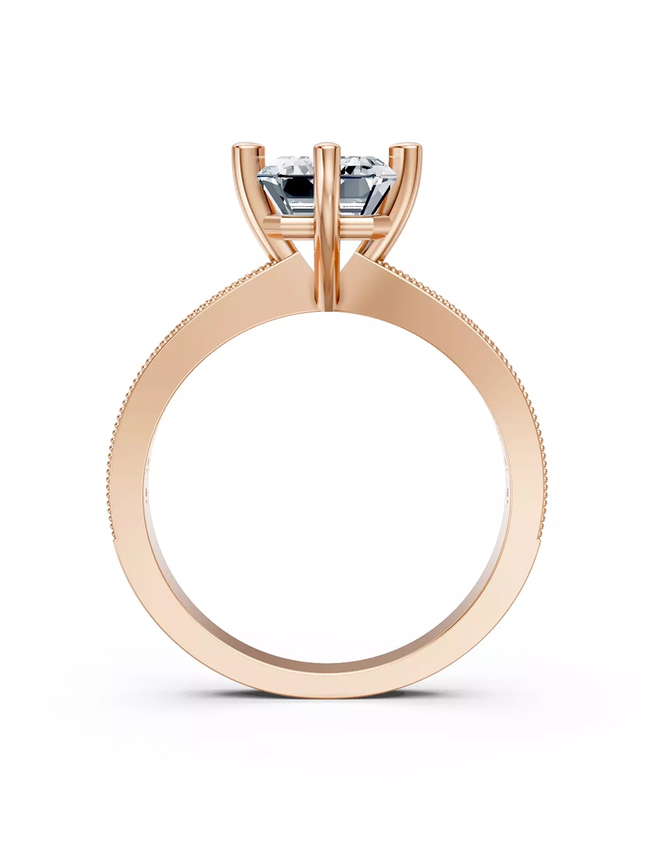 Anillo de compromiso de Oro 18 k zirconia cúbica 2