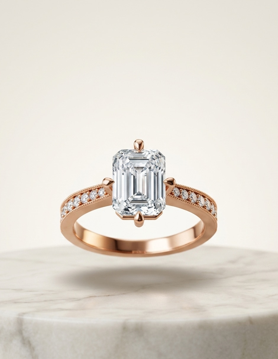 Anillo de compromiso de Oro 18 k zirconia cúbica 6