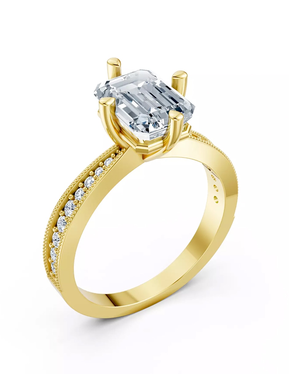 Anillo de compromiso de oro 18 k Amore Mio zirconia cúbica