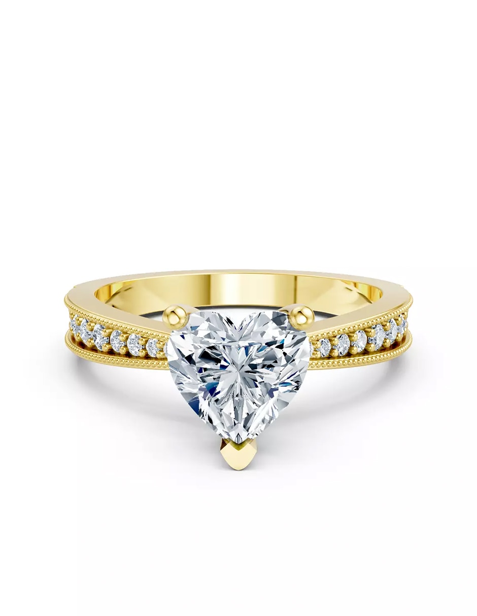 Anillo de compromiso de oro 9 k Amore Mio zirconia cúbica