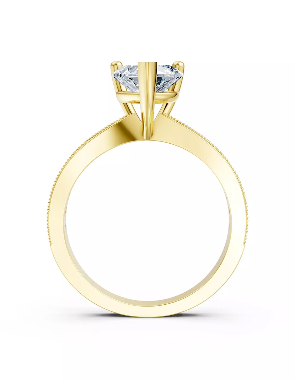 Anillo de compromiso de oro 9 k Amore Mio zirconia cúbica