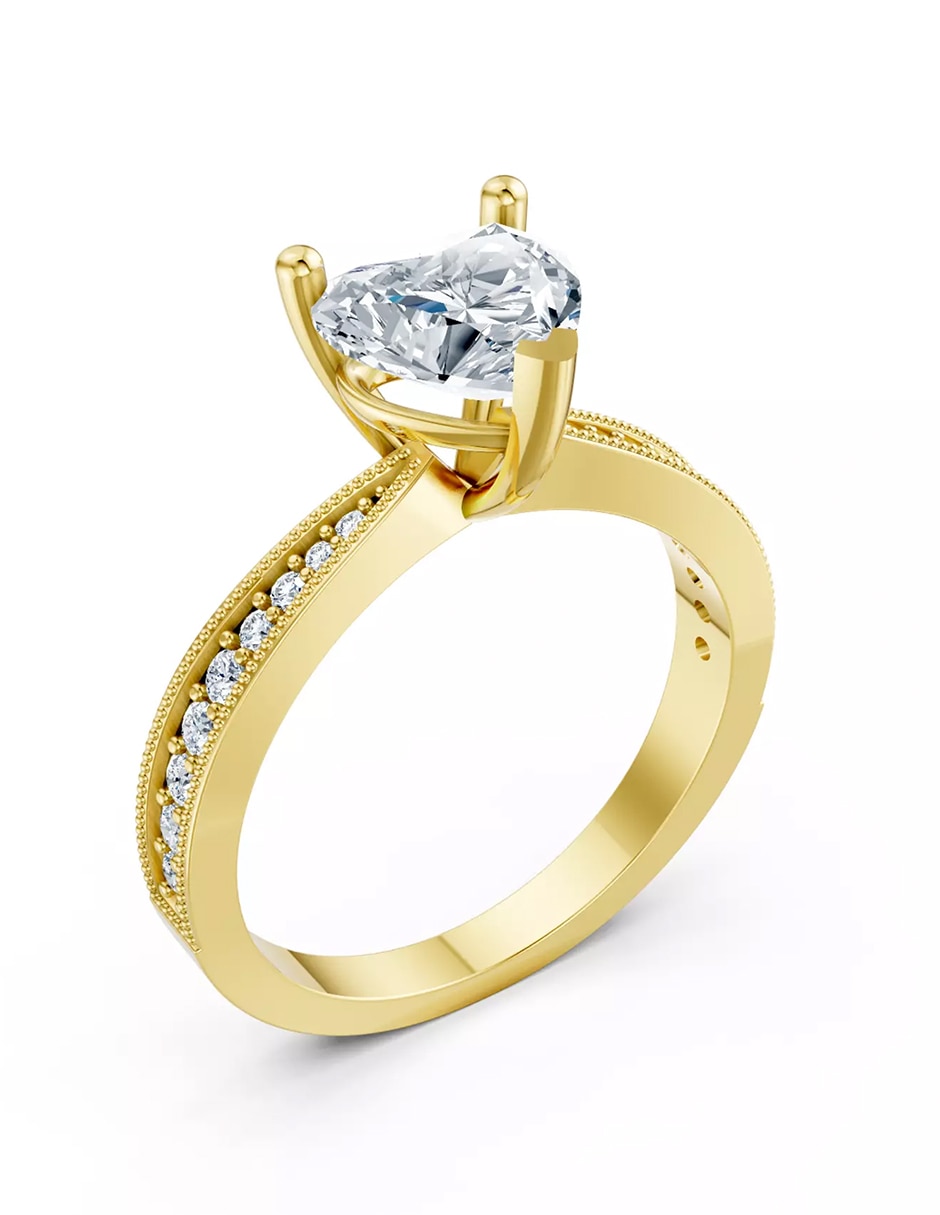 Anillo de compromiso de oro 18 k Amore Mio zirconia cúbica