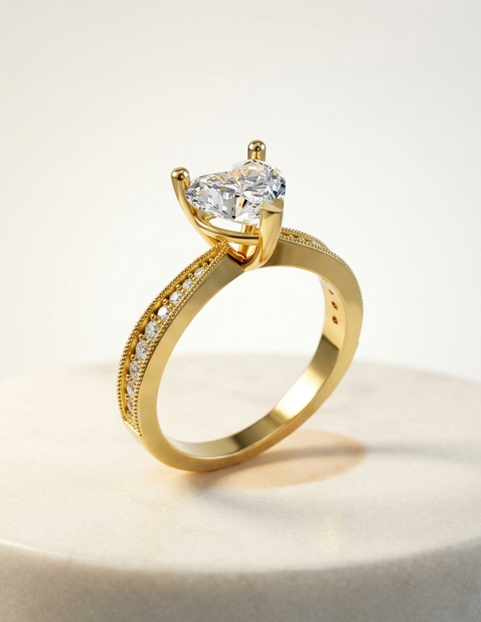 Anillo de compromiso de oro 18 k Amore Mio zirconia cúbica
