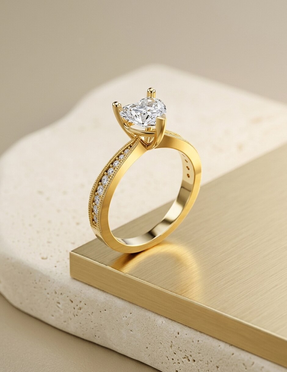 Anillo de compromiso de oro 18 k Amore Mio zirconia cúbica