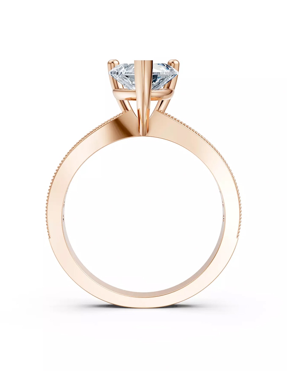Anillo de compromiso de oro 14 k 2