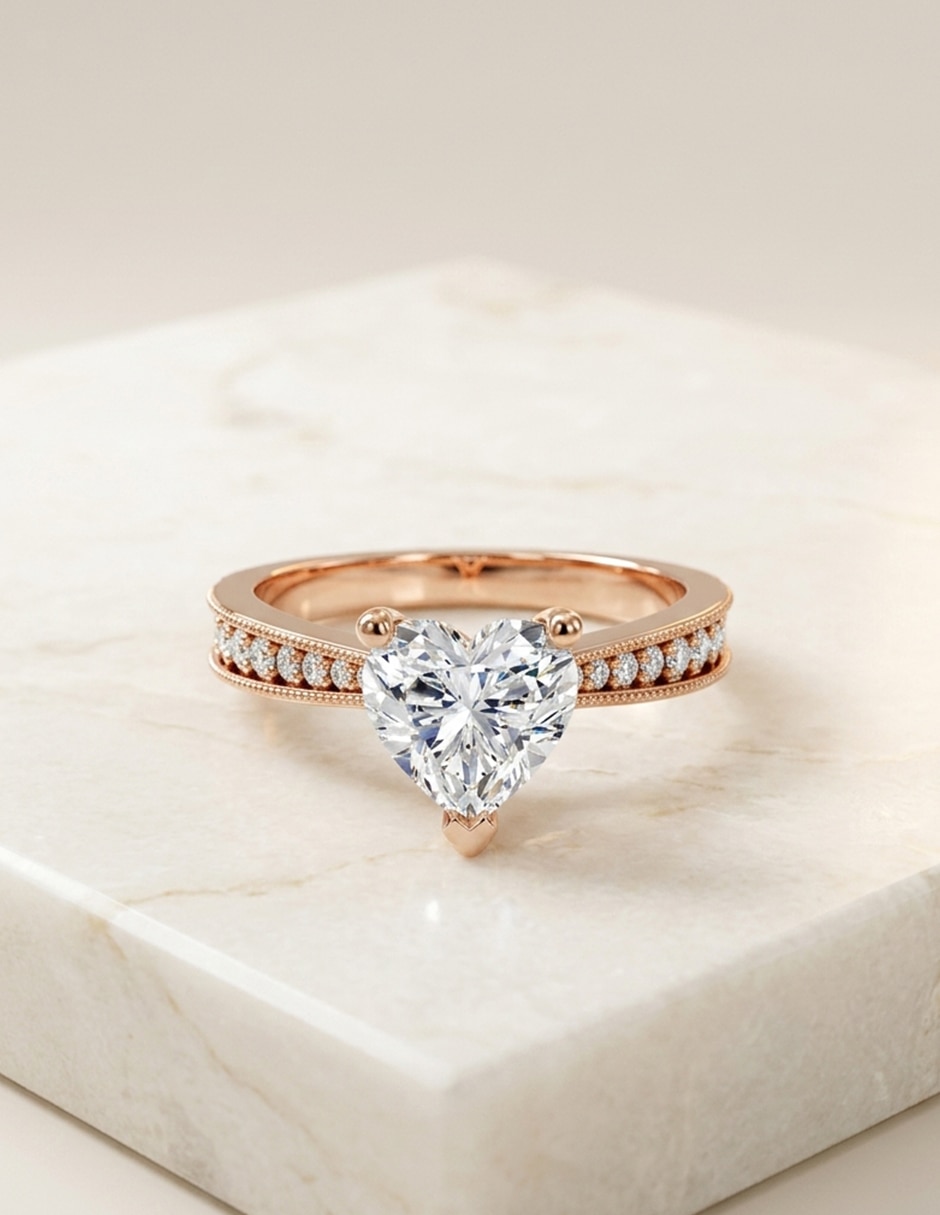 Anillo de compromiso de oro 14 k 4
