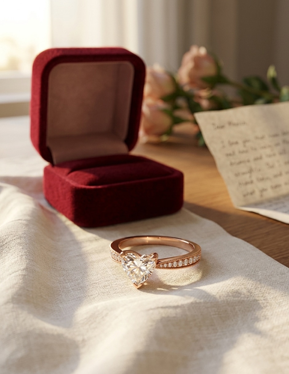 Anillo de compromiso de oro 14 k 7