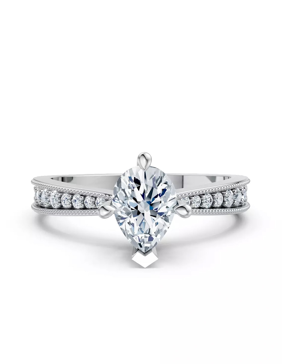 Anillo de compromiso de Oro 18 k zirconia cúbica Anillo de compromiso de Oro 18 k zirconia cúbica