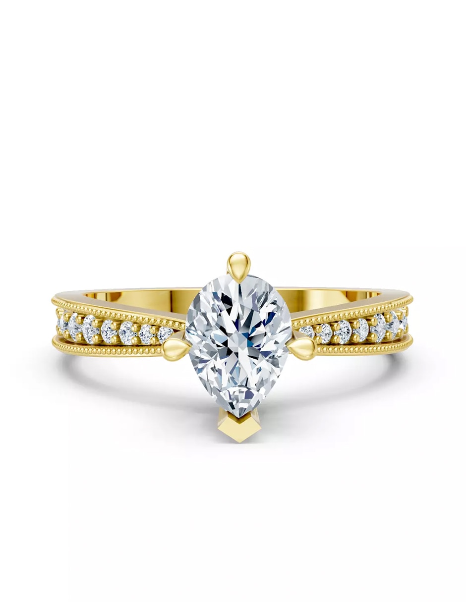 Anillo de compromiso de oro 9 k Amore Mio zirconia cúbica