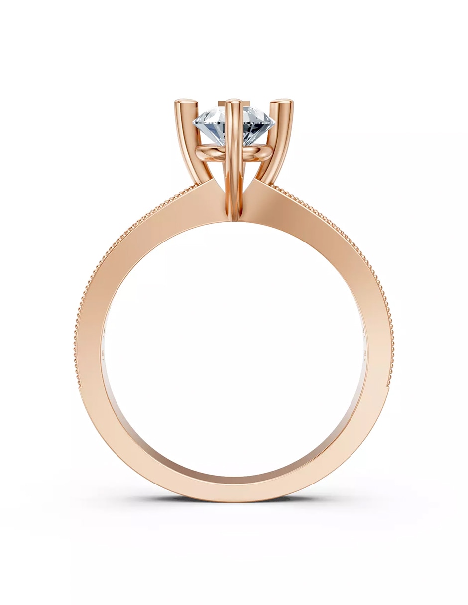 Anillo de compromiso de Oro 18 k zirconia cúbica 2