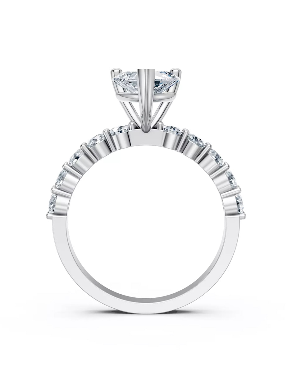 Anillo de compromiso de Oro 18 k zirconia cúbica 2