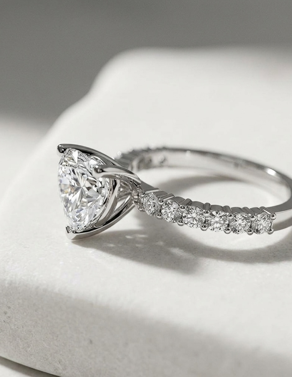Anillo de compromiso de Oro 18 k zirconia cúbica 6
