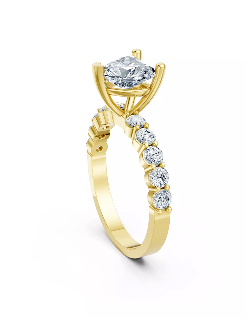 Anillo de compromiso de oro 9 k Amore Mio zirconia cúbica