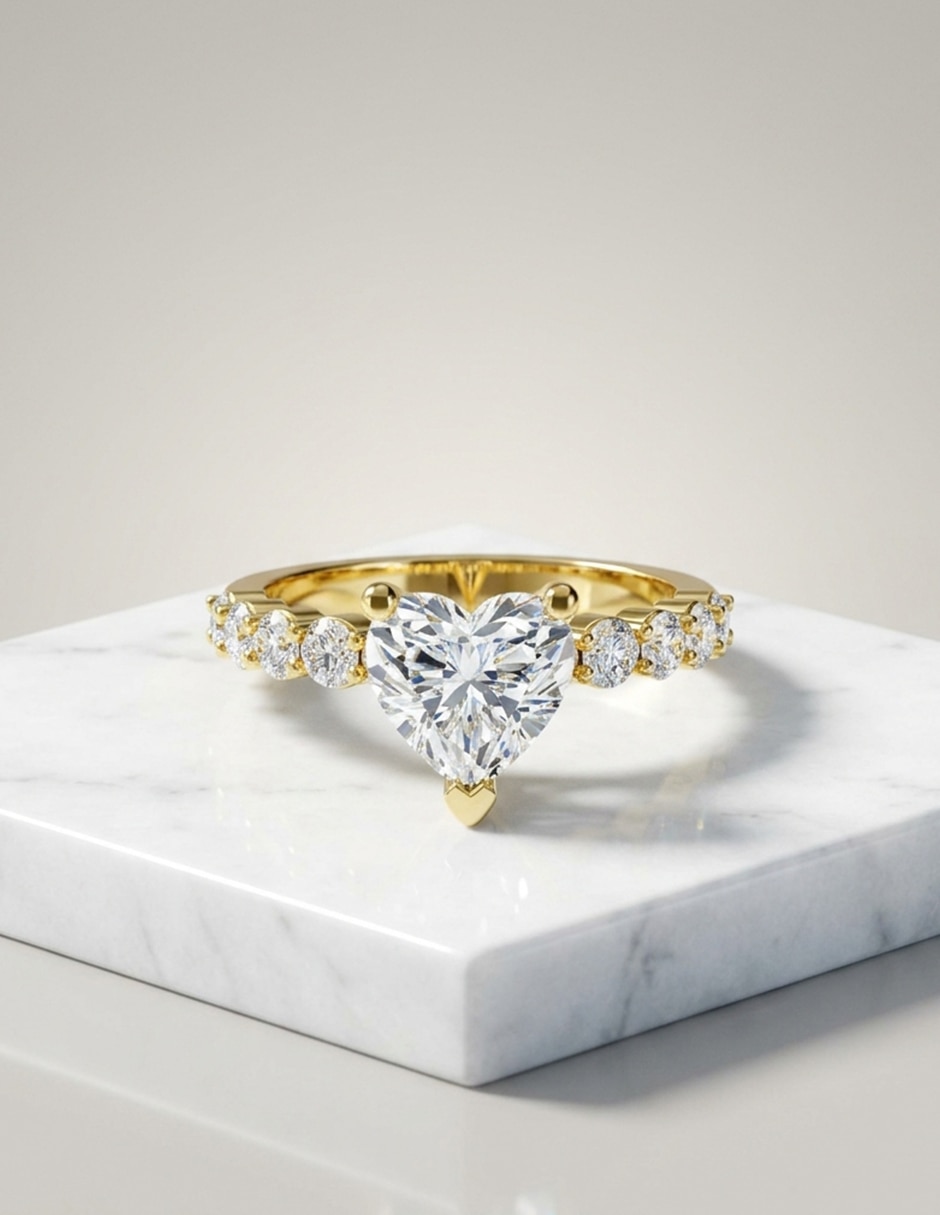 Anillo de compromiso de oro 9 k Amore Mio zirconia cúbica