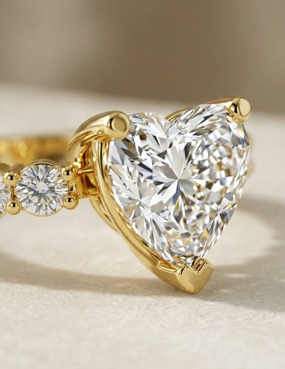 Anillo de compromiso de oro 14 k Amore Mio zirconia cúbica