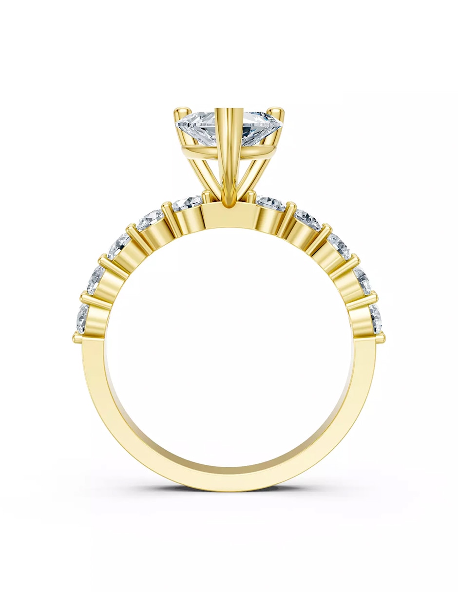 Anillo de compromiso de Oro 18 k zirconia cúbica 2
