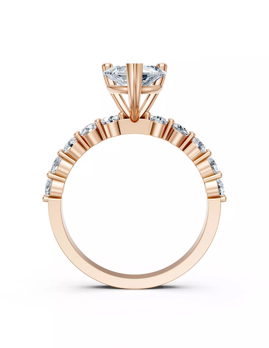 Anillo de compromiso de oro 18 k 2