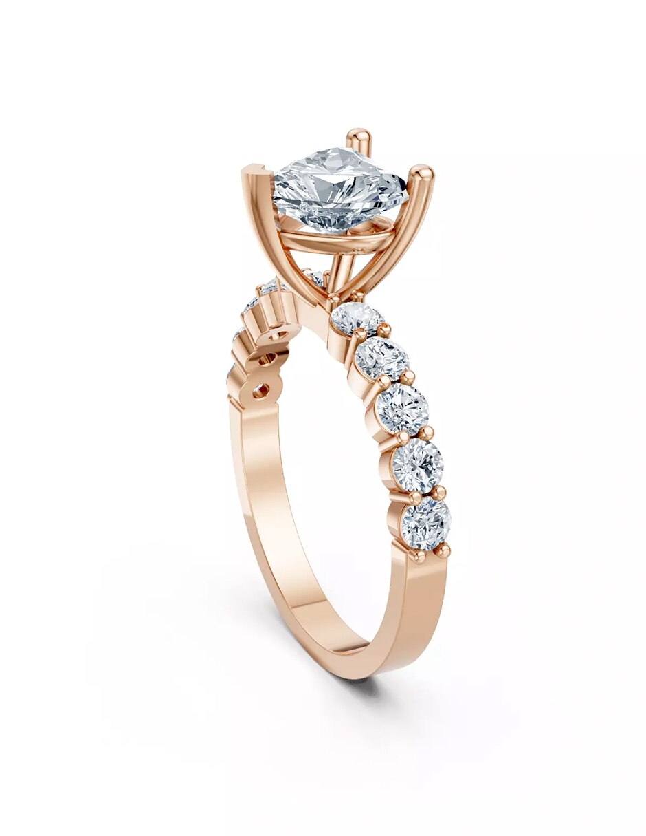 Anillo de compromiso de oro 18 k 4