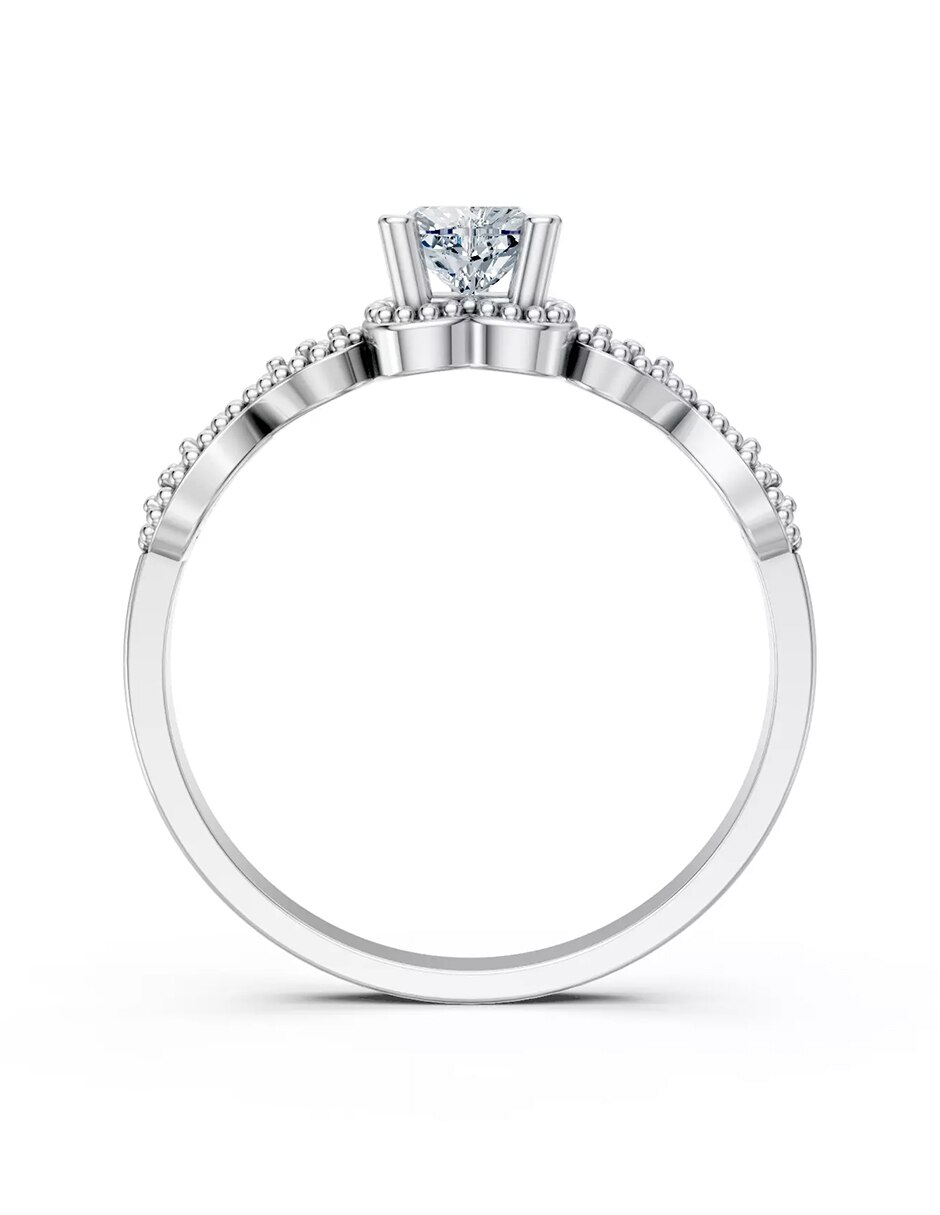 Anillo de compromiso de oro 18 k 2