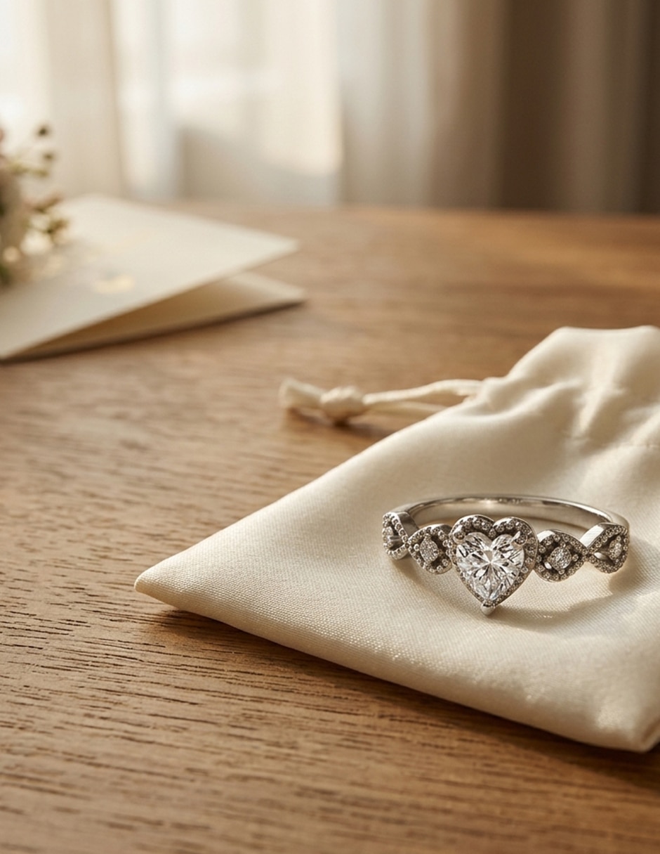 Anillo de compromiso de oro 18 k 4