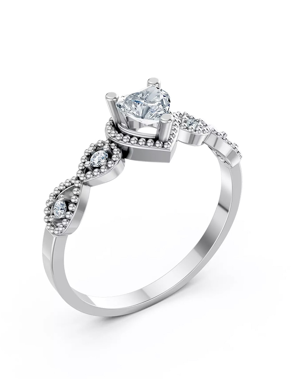 Anillo de compromiso de oro 18 k 6