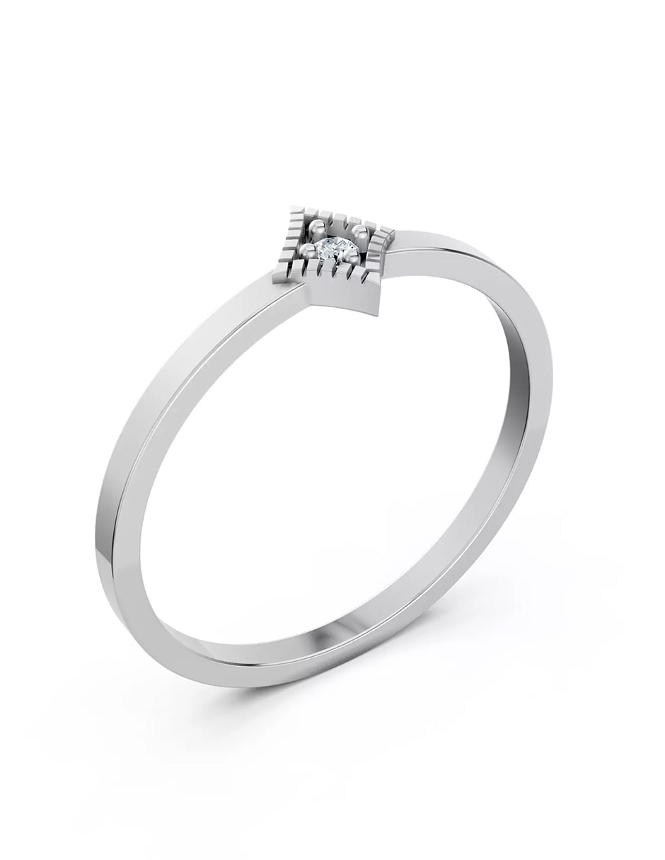 Anillo de compromiso de Oro 18 k zirconia cúbica 6