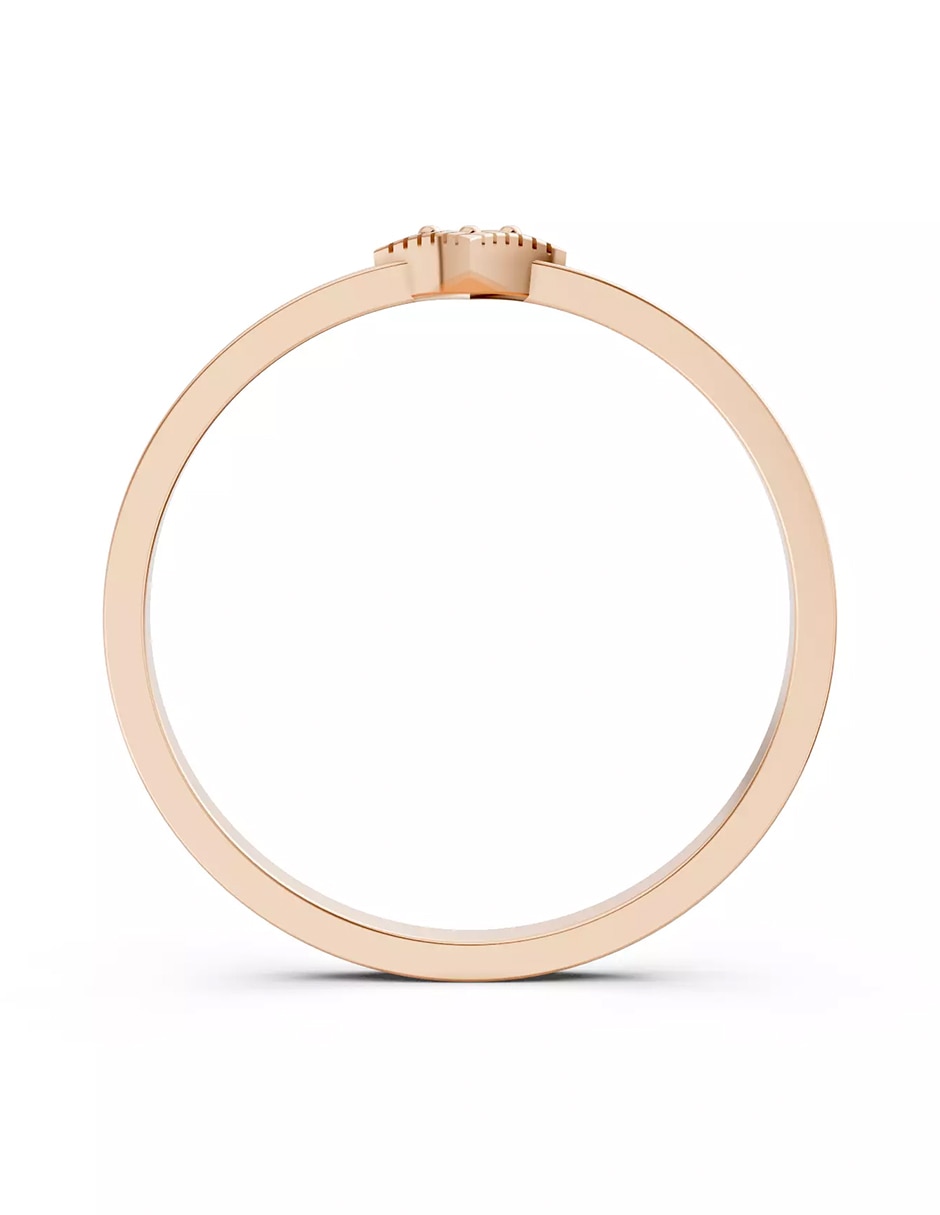 Anillo de compromiso de oro 9 k zirconia cúbica 2