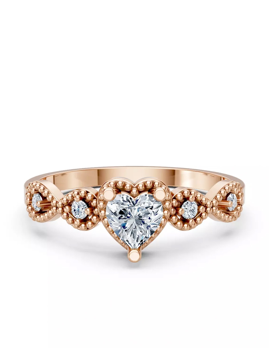 Anillo de compromiso de Oro 18 k zirconia cúbica 1