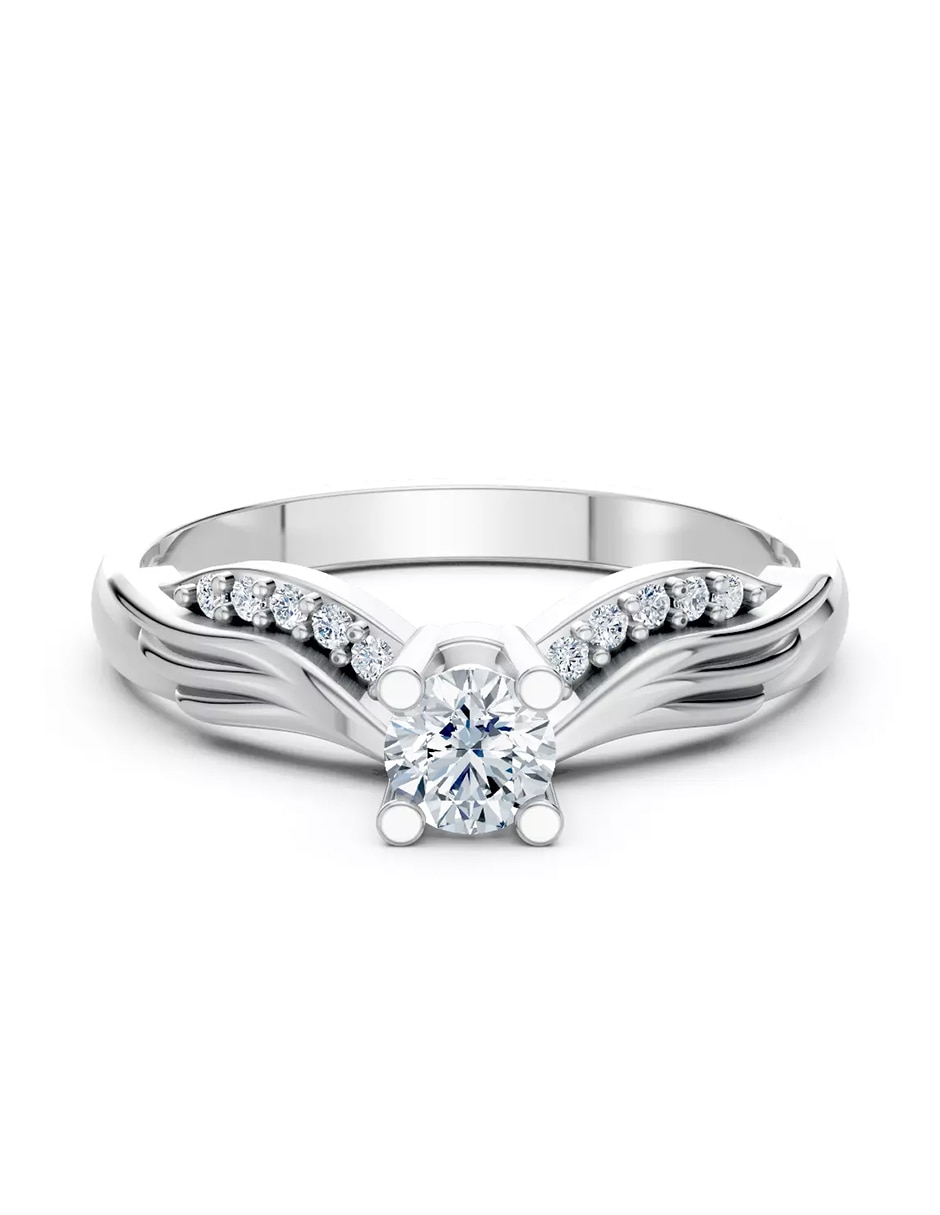 Anillo de compromiso de Oro 9 k zirconia cúbica 1