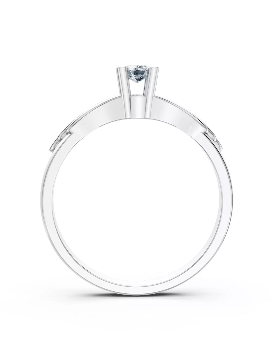 Anillo de compromiso de Oro 14 k zirconia cúbica 2