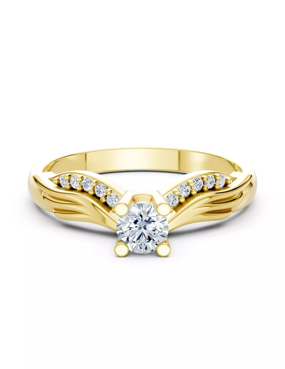 Anillo de compromiso de oro 18 k Amore Mio zirconia cúbica