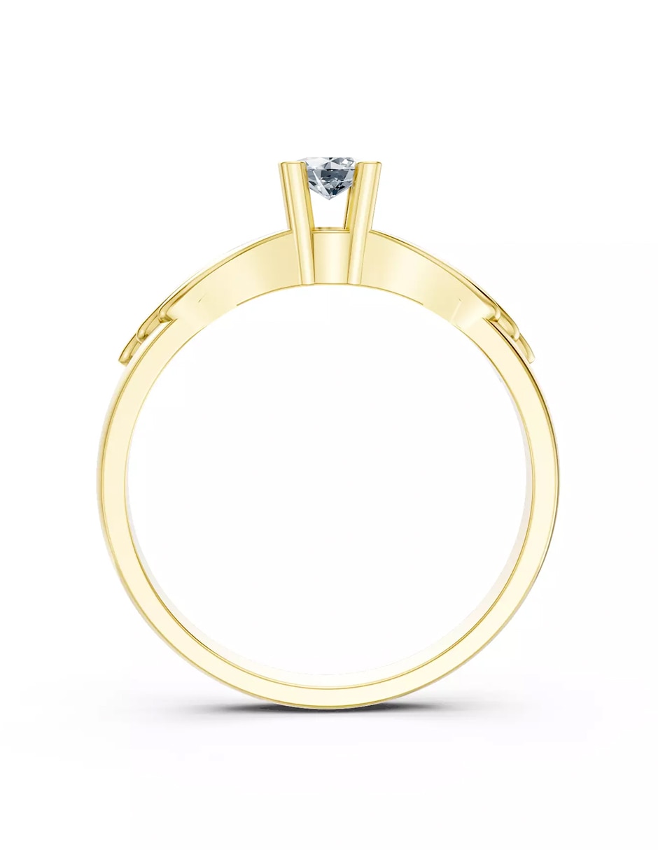Anillo de compromiso de oro 18 k Amore Mio zirconia cúbica
