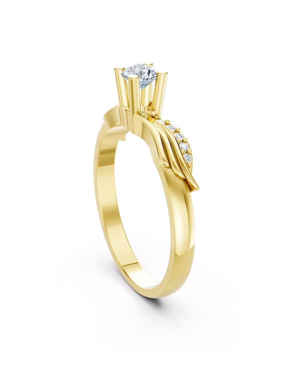 Anillo de compromiso de oro 18 k Amore Mio zirconia cúbica